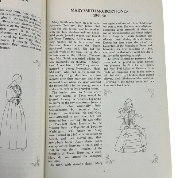 Texas First Ladies Historic Costume Collection Book By TWU 1978 Edition - Picture 4 of 7